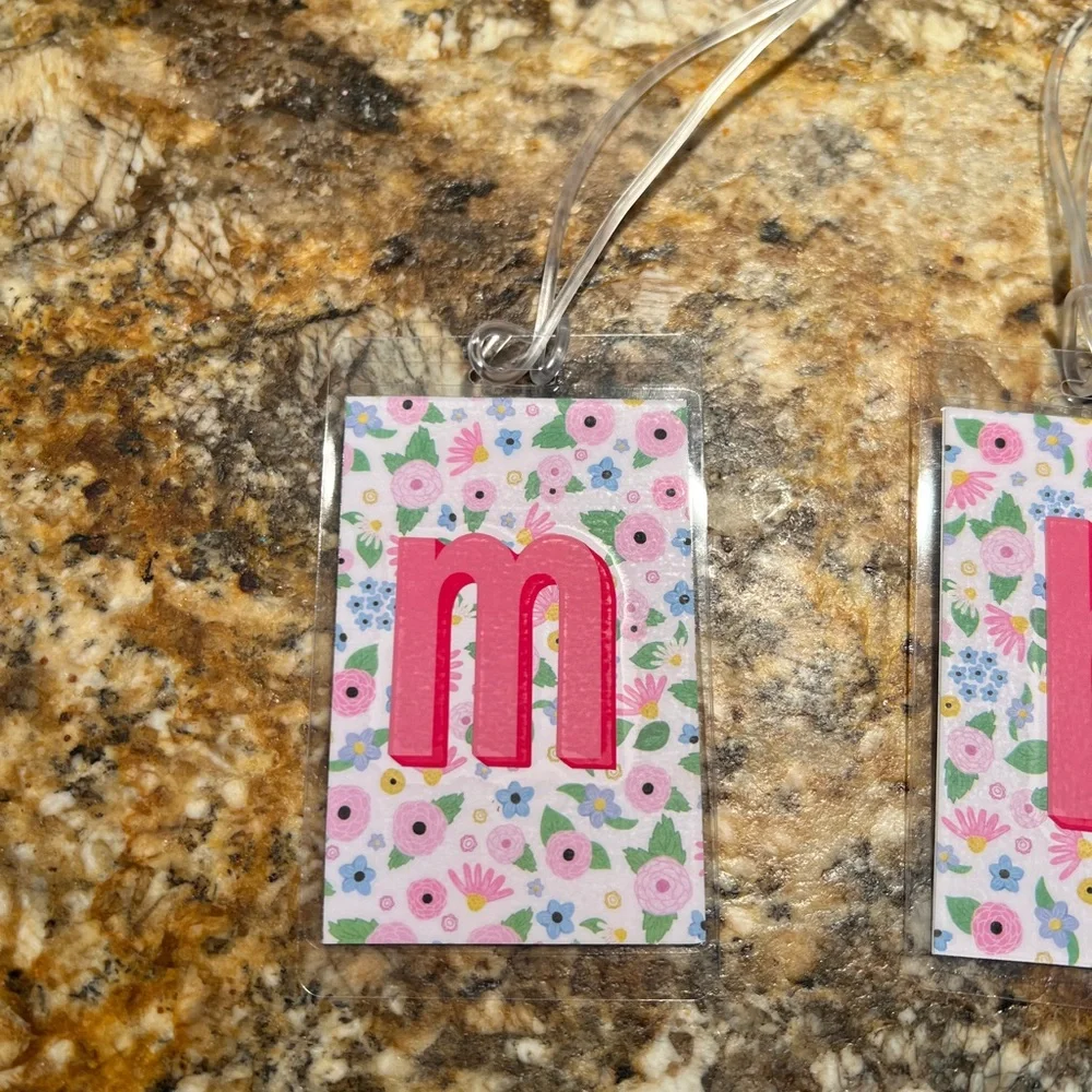 Pink Floral Letter L Wall Decor